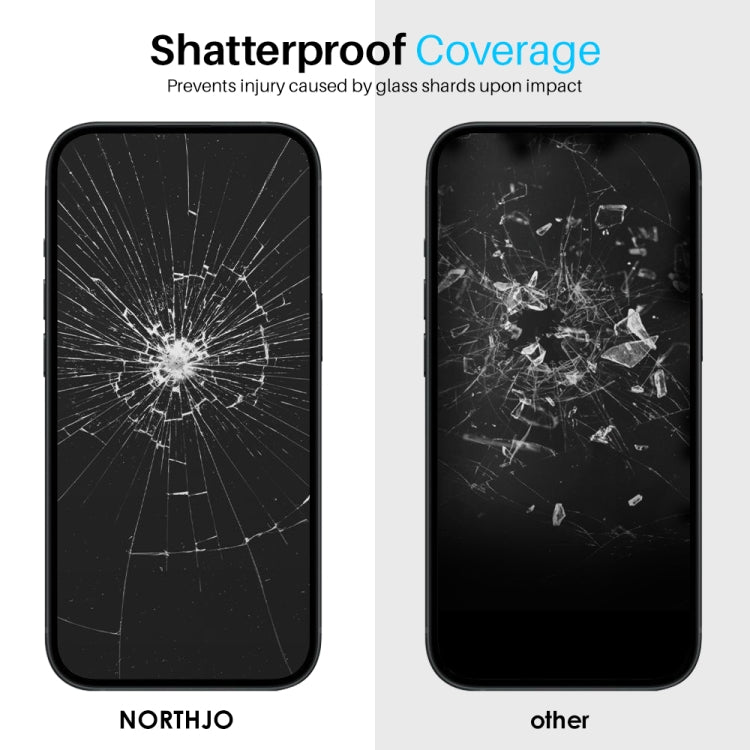 For iPhone 16 Pro NORTHJO 2pcs A++ Screen Protector Tempered Glass Film with Installation Frame - iPhone 16 Pro Tempered Glass by NORTHJO | Online Shopping UK | buy2fix