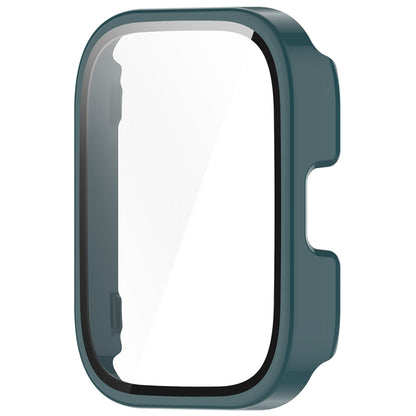 For Amazfit bip5 Unity PC + Tempered Glass Film Integrated Watch Protective Case(Pine Needle Green) - Watch Cases by buy2fix | Online Shopping UK | buy2fix