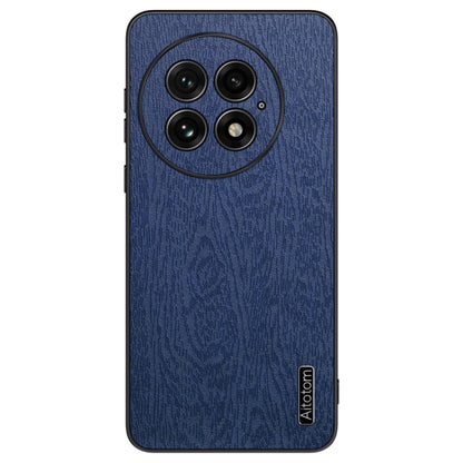 For OnePlus 13 Tree Bark Leather Shockproof Phone Case(Blue) - OnePlus Cases by buy2fix | Online Shopping UK | buy2fix