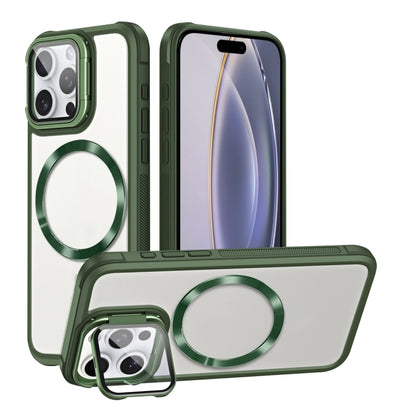 For iPhone 16 Pro CD-grain Magsafe Acrylic Hybrid TPU Phone Case(Green) - iPhone 16 Pro Cases by buy2fix | Online Shopping UK | buy2fix