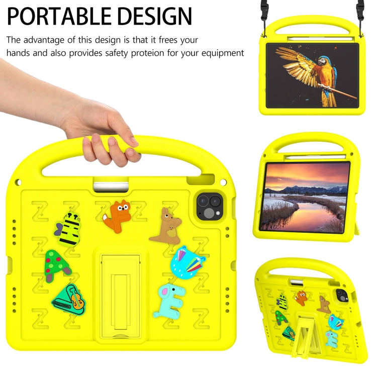 For iPad Pro 11 2024 Cartoon Sparrow EVA Shockproof Tablet Case(Yellow) - iPad Pro 11 2024 Cases by buy2fix | Online Shopping UK | buy2fix