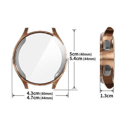 For Samsung Galaxy Watch7 44mm ENKAY Hat-Prince Full Coverage Electroplated Soft TPU Case with Screen Protection(Rose Gold) - Watch Cases by ENKAY | Online Shopping UK | buy2fix