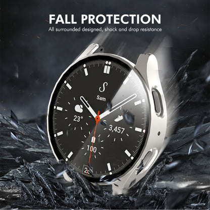 For Samsung Galaxy Watch7 44mm ENKAY Hat-Prince Full Coverage PC + Tempered Glass Film Integrated Watch Case(Transparent) - Watch Cases by ENKAY | Online Shopping UK | buy2fix