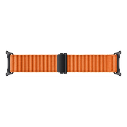 For Samsung Galaxy Watch Ultra 47mm Ocean Style Magnetic Buckle Braided Watch Band(Orange) - Watch Bands by buy2fix | Online Shopping UK | buy2fix