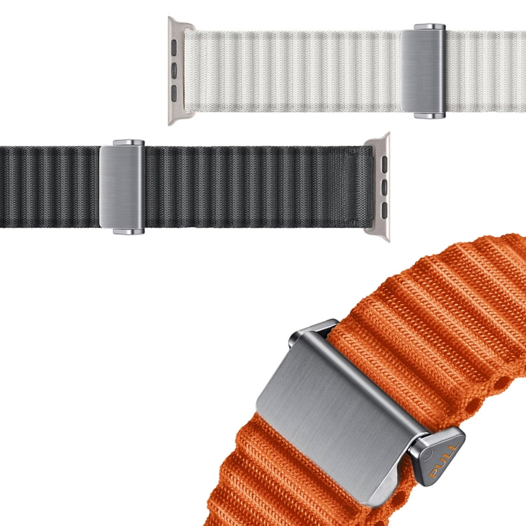 For Apple Watch Ultra 2 49mm Off Road Magnetic Buckle Braided Nylon Watch Band(Orange) - Watch Bands by buy2fix | Online Shopping UK | buy2fix