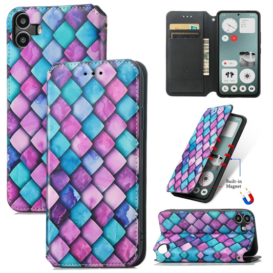 For Nothing CMF Phone 1 CaseNeo Colorful Magnetic Leather Phone Case(Purple Scales) - More Brand by buy2fix | Online Shopping UK | buy2fix