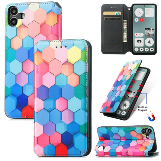 For Nothing CMF Phone 1 CaseNeo Colorful Magnetic Leather Phone Case(Colorful Cube) - More Brand by buy2fix | Online Shopping UK | buy2fix