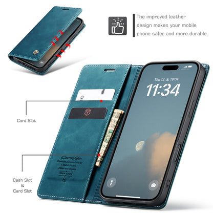 For iPhone 16 Plus CaseMe 013 Multifunctional Horizontal Flip Leather Phone Case(Blue) - iPhone 16 Plus Cases by CaseMe | Online Shopping UK | buy2fix