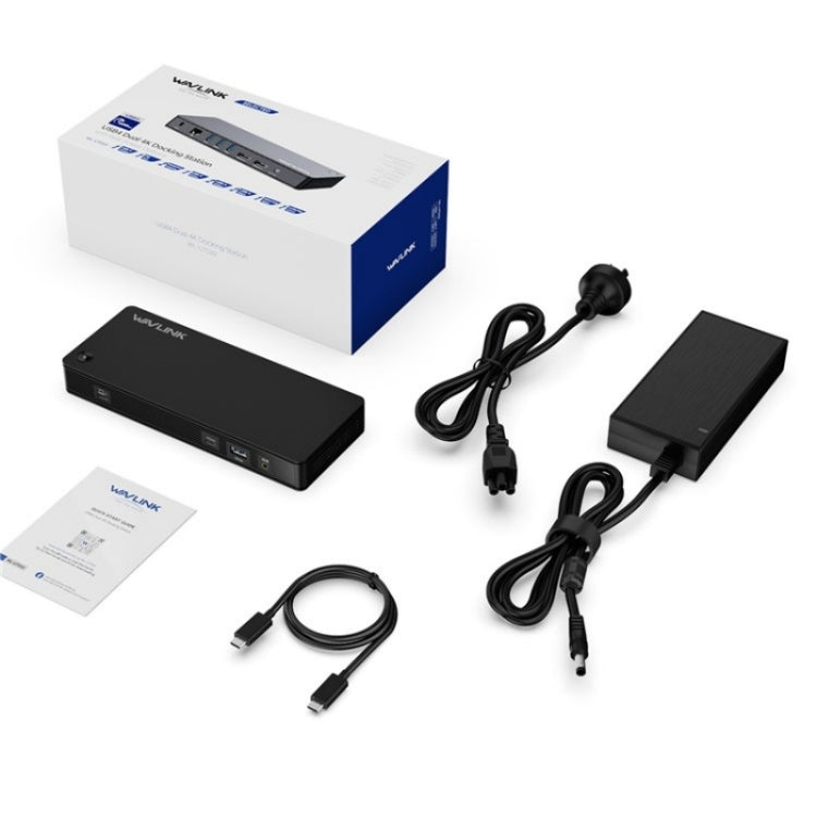 WAVLINK UTD22 Support 96W Laptop Charging USB4 Docking Station Dual Monitor USB-C Hub(EU Plug) -  by WAVLINK | Online Shopping UK | buy2fix