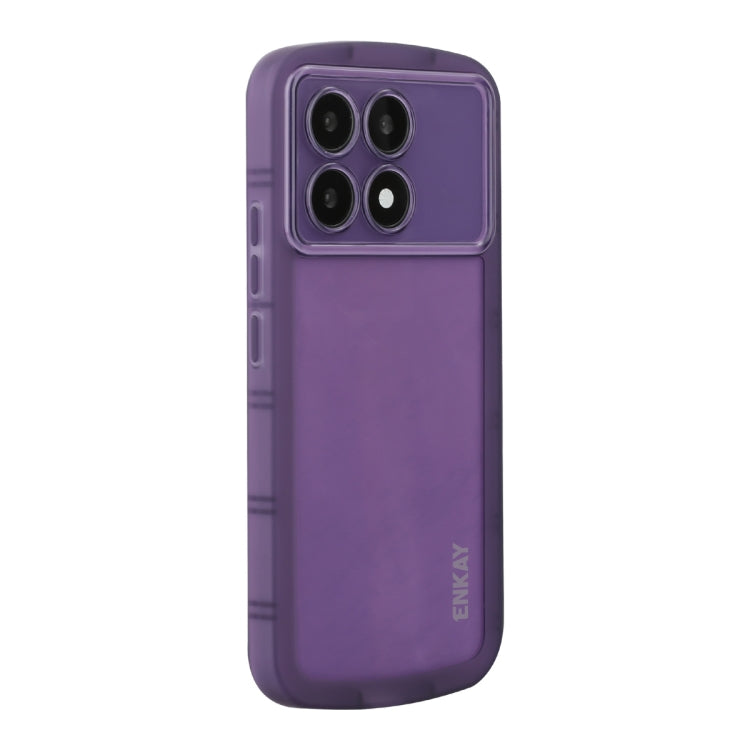 For Redmi K70 / K70 Pro ENKAY Hat-Prince Translucent Matte TPU Shockproof Phone Case(Purple) - K70 Pro Cases by ENKAY | Online Shopping UK | buy2fix