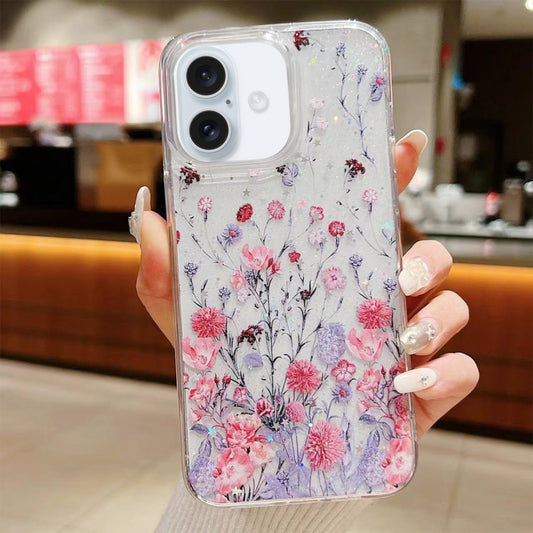 For iPhone 16 Spring Garden Epoxy TPU Phone Case(F02 Spring Garden) - iPhone 16 Cases by buy2fix | Online Shopping UK | buy2fix