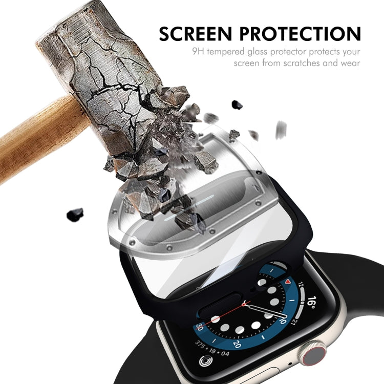 For Apple Watch Series 10 42mm ENKAY Hat-Prince PC Tempered Glass Film Integrated Watch Case(Cyan) - Watch Cases by ENKAY | Online Shopping UK | buy2fix