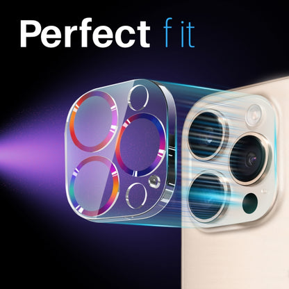 For iPhone 16 Pro / 16 Pro Max NORTHJO Camera Lens Protector CD Veins 3D Tempered Glass Film(Colorful) - iPhone 16 Pro Max Tempered Glass by NORTHJO | Online Shopping UK | buy2fix