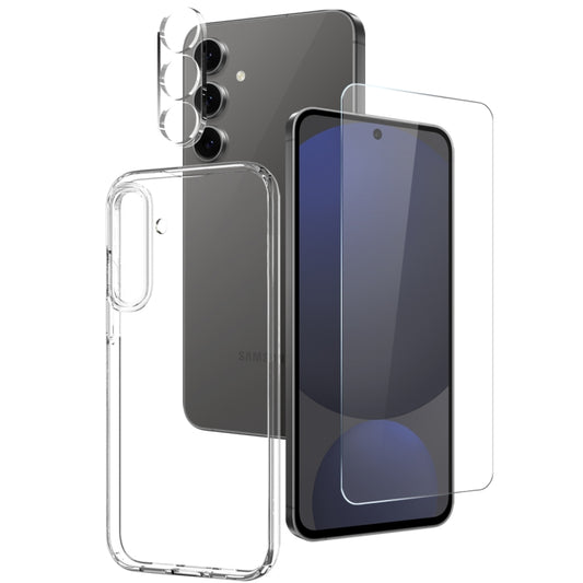 For Samsung Galaxy S25+ 5G NORTHJO TPU Case with Screen and Lens Film, Support Fingerprint Unlock(Transparent) - Galaxy S25+ 5G Cases by NORTHJO | Online Shopping UK | buy2fix