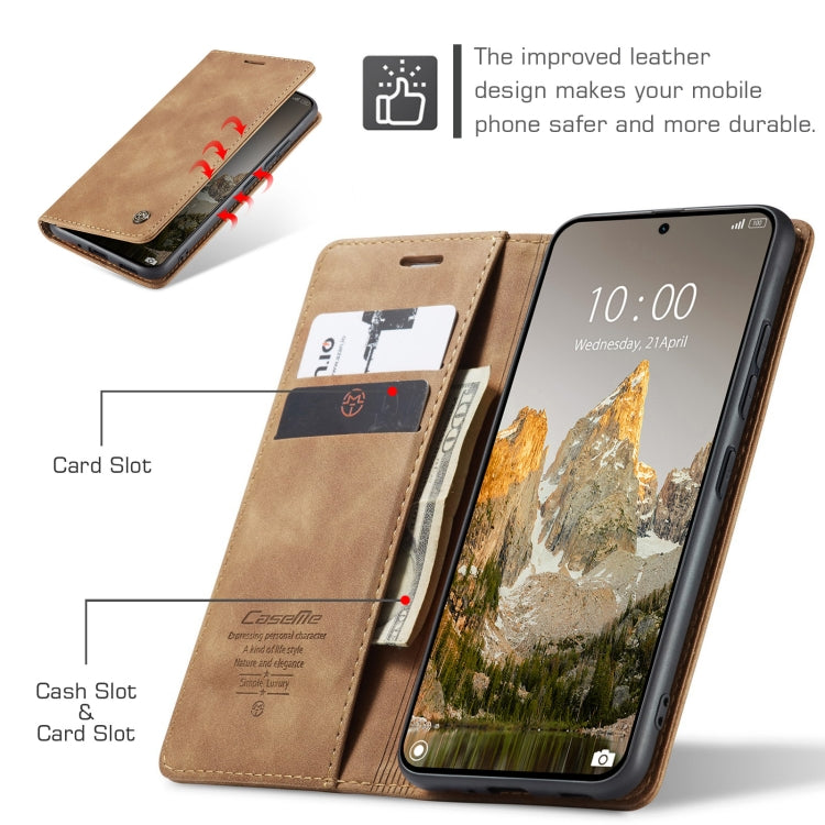 For Xiaomi 14T CaseMe 013 Multifunctional Horizontal Flip Leather Phone Case(Brown) - 14T Cases by CaseMe | Online Shopping UK | buy2fix