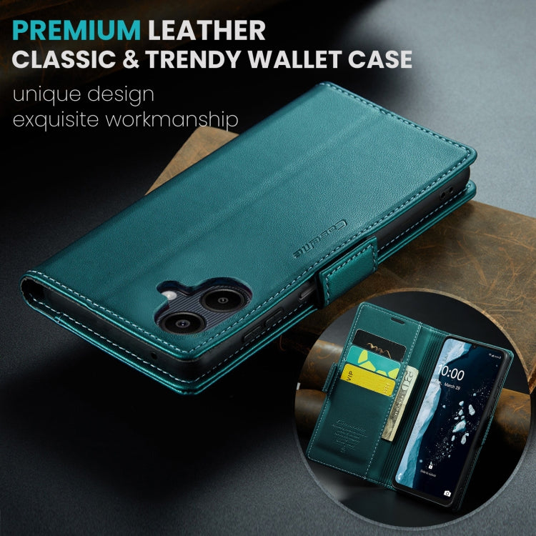 For Samsung Galaxy A06 CaseMe 023 Butterfly Buckle Litchi Texture RFID Anti-theft Leather Phone Case(Green) - Galaxy Phone Cases by CaseMe | Online Shopping UK | buy2fix