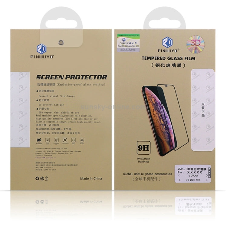PINWUYO 9H 3D Curved Tempered Glass Film for Galaxy A10 （black） - Galaxy Tempered Glass by PINWUYO | Online Shopping UK | buy2fix