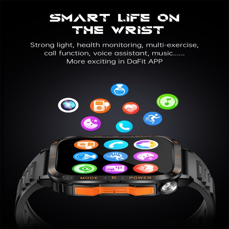 KT79 1.96 inch Color Screen Smart Watch, Support Bluetooth Call / Health Monitoring(Black Silver) - Smart Watches by buy2fix | Online Shopping UK | buy2fix