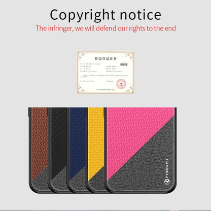 PINWUYO Hong Series Anti-fall TPU+ Chemical Fiber Cloth Protective Cover for LG K50 / Q60(Black) - LG by PINWUYO | Online Shopping UK | buy2fix
