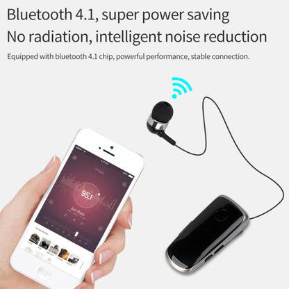 K39 Wireless Bluetooth Headset CSR DSP chip In-Ear Vibrating Alert Wear Clip Hands Free Earphone (Blue) - Bluetooth Earphone by buy2fix | Online Shopping UK | buy2fix