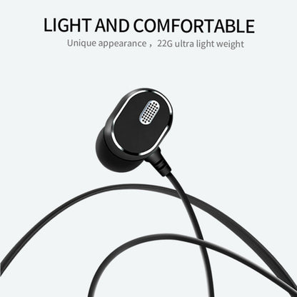 DM-22 Magnetic Bluetooth Earphone DM-22 Neckband Sport headset with Mic Wireless Handsfree Earphoness(Black) - Neck-mounted Earphone by buy2fix | Online Shopping UK | buy2fix