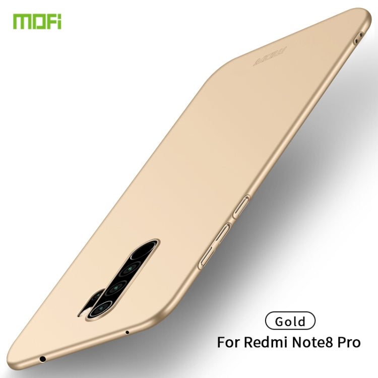 For Xiaomi RedMi Note8 Pro MOFI Frosted PC Ultra-thin Hard Case(Gold) - Xiaomi Cases by MOFI | Online Shopping UK | buy2fix