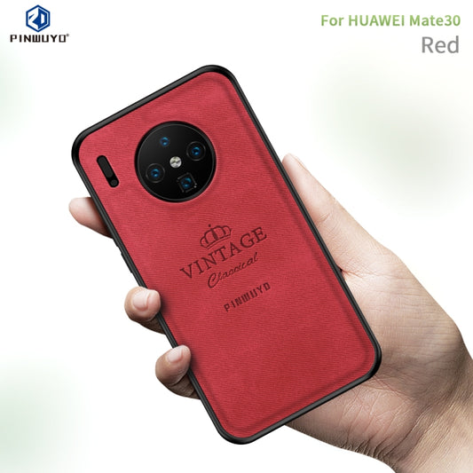 For Huawei Mate 30 PINWUYO Shockproof Waterproof Full Coverage PC + TPU + Skin Protective Case(Red) - Huawei Cases by PINWUYO | Online Shopping UK | buy2fix
