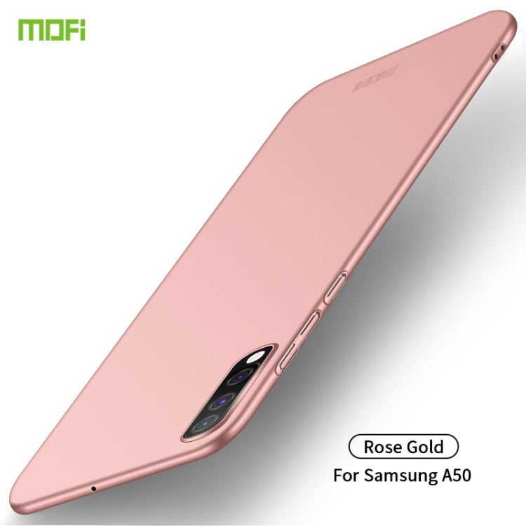 For Galaxy A50 MOFI Frosted PC Ultra-thin Hard Case(Rose gold) - Galaxy Phone Cases by MOFI | Online Shopping UK | buy2fix