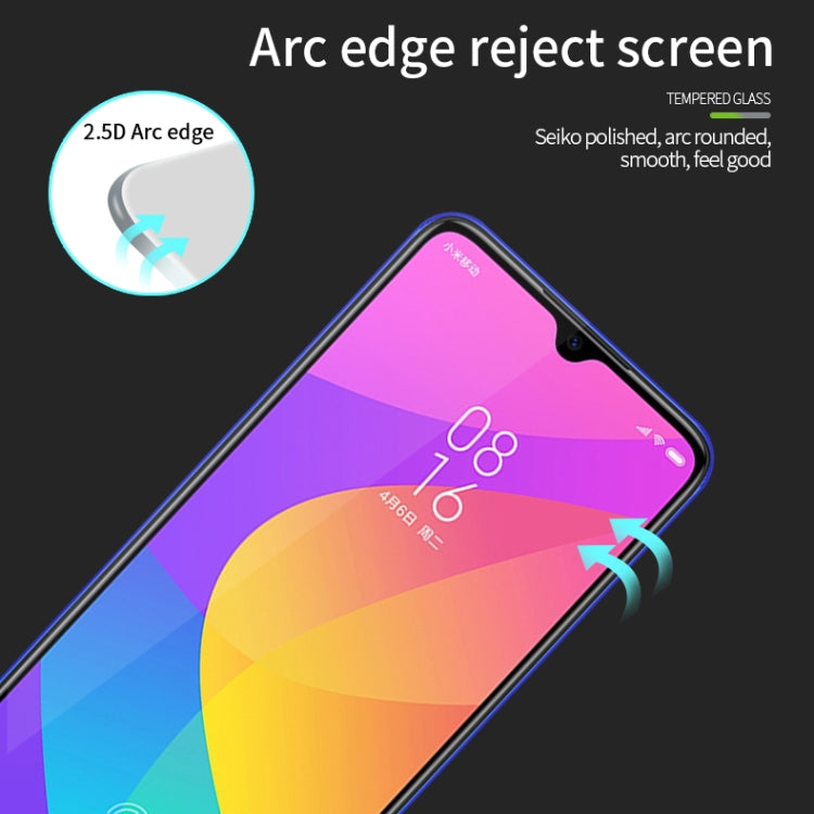 For Xiaomi 9 Lite MOFI 9H 2.5D Full Screen Tempered Glass Film(Black) -  by MOFI | Online Shopping UK | buy2fix