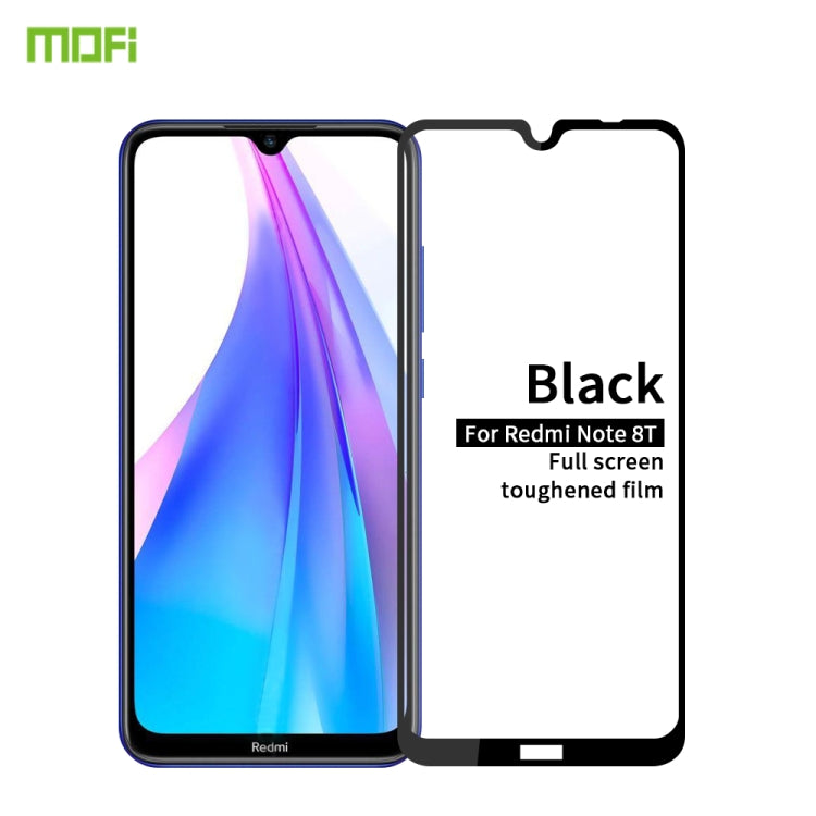 For Xiaomi Redmi Note 8T MOFI 9H 2.5D Full Screen Tempered Glass Film(Black) -  by MOFI | Online Shopping UK | buy2fix