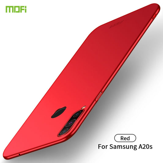 For Galaxy A20S MOFI Frosted PC Ultra-thin Hard Case(Red) - Galaxy Phone Cases by MOFI | Online Shopping UK | buy2fix
