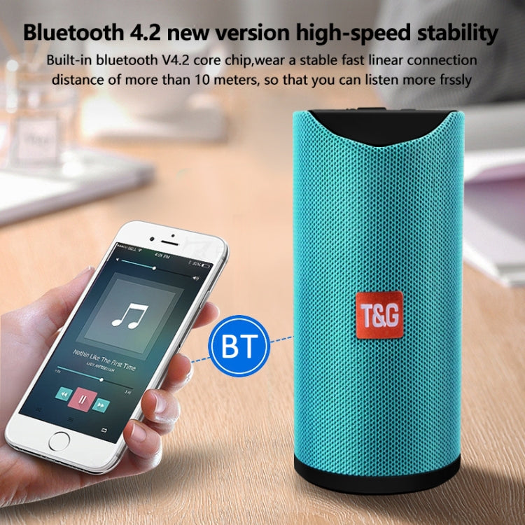 T&G TG113 Portable Bluetooth Speakers Waterproof Stereo Outdoor Loudspeaker MP3 Bass Sound Box with FM Radio(Black) - Desktop Speaker by T&G | Online Shopping UK | buy2fix