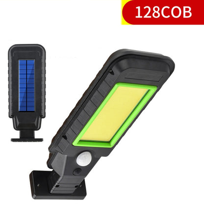 128 COB Solar Lamp Body Induction Wall Lamp LED Outdoor Waterproof Lighting Street Lamp(Green Edge) - Solar Lights by buy2fix | Online Shopping UK | buy2fix