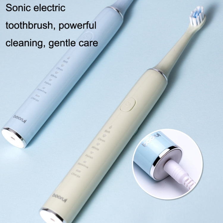 Boorui BR-Z5 USB Fast Charge Soft Toothbrush 5 Gear Sonic Electric Toothbrush(Light Green) - Toothbrushes by buy2fix | Online Shopping UK | buy2fix