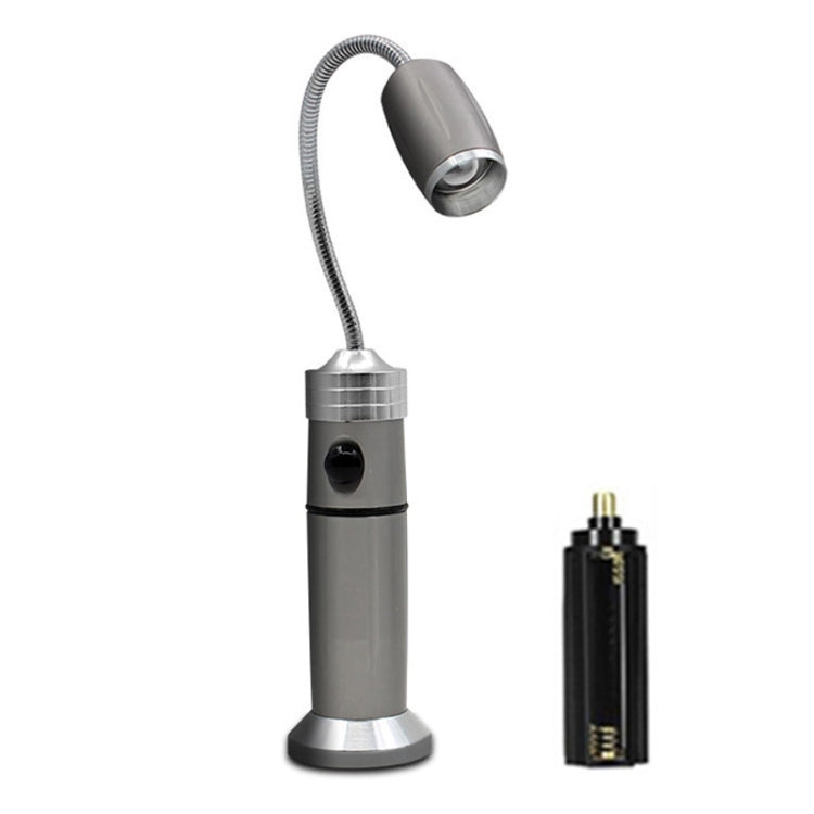 Multi-functional with Magnet Charging Rotary Zoom Turn Work Light Glare Flashlight, XPE Dry Battery(Silver) - LED Flashlight by buy2fix | Online Shopping UK | buy2fix