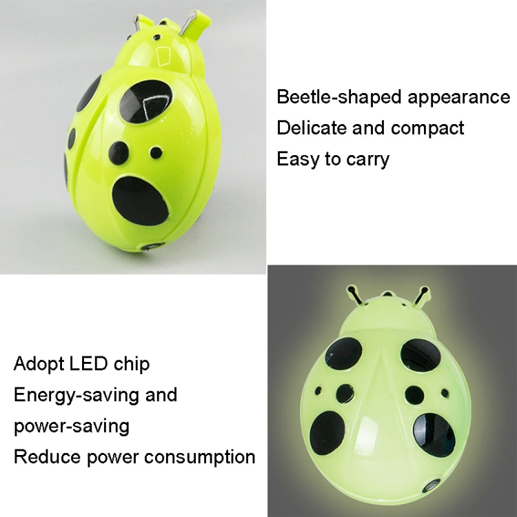 A62 Beetle Shape LED Night Light Plug-in Intelligent Light Control Sensor Light, Plug:EU Plug(Green) - Sensor LED Lights by buy2fix | Online Shopping UK | buy2fix