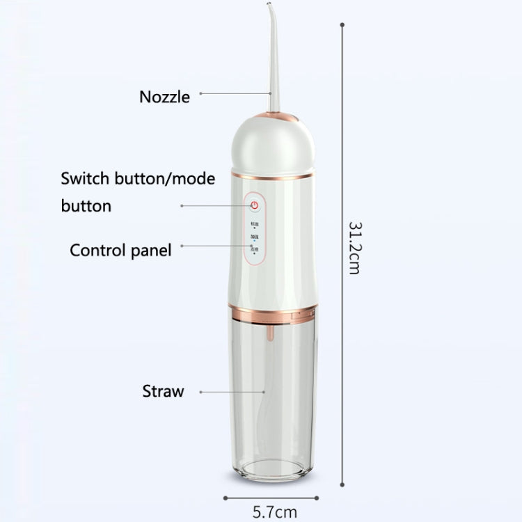 A9 Household Electric Portable Tooth Cleaner Oral Care Dental Floss Tooth Cleane 4 Nozzle(White Gold) - Oral Irrigators by buy2fix | Online Shopping UK | buy2fix