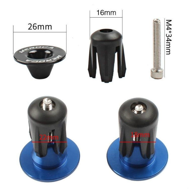 1pair MEROCA Mountain Bike Expansion Lock Bar Plug Road Bike Bicycle Bar Plug End Cover, Color: Black - Others by MEROCA | Online Shopping UK | buy2fix