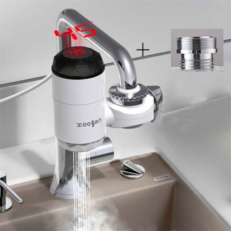 Zoosen Electric Hot Water Faucet Connection Type Instant Hot Water Faucet EU Plug, Style:With shower Head Connector - Faucets & Accessories by zoosen | Online Shopping UK | buy2fix