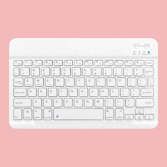 Universal Ultra-Thin Portable Bluetooth Keyboard For Tablet Phones, Size:10 inch(White Keyboard) - Universal Keyboard by buy2fix | Online Shopping UK | buy2fix