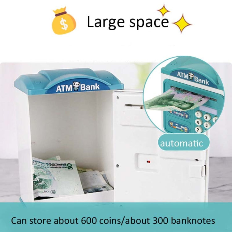 Simulation Password Fingerprint Sensor Unlocking Money Box Automatic Roll Money Safe ATM Piggy Bank(Pink) - Piggy Banks by buy2fix | Online Shopping UK | buy2fix
