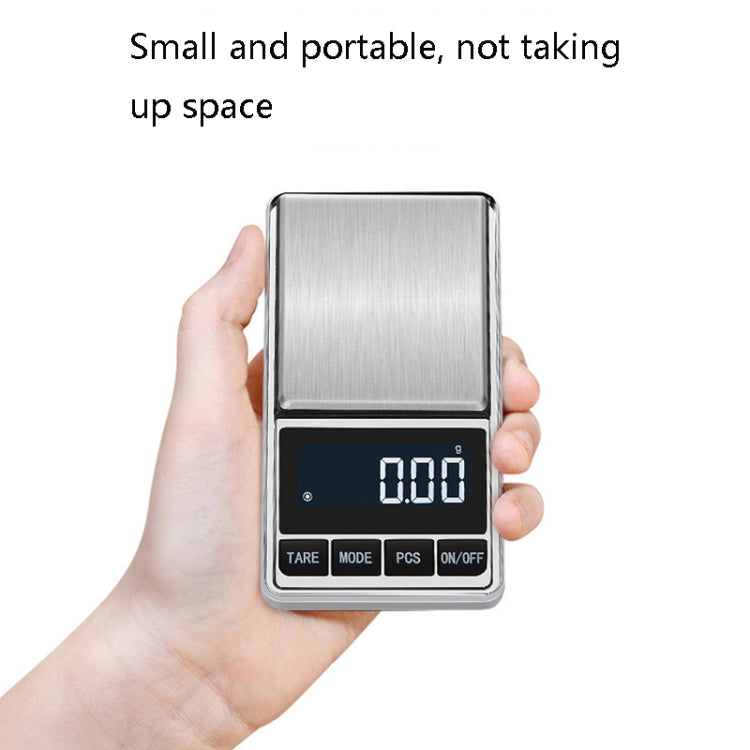 Kitchen Stainless Steel Mini Portable Scale High Precision Jewelry Scale Electronic Scale, Specification: 300g/0.01g - Jewelry Scales by buy2fix | Online Shopping UK | buy2fix