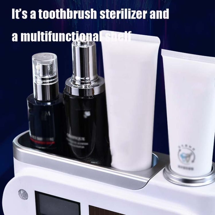 Smart UV Toothbrush Sterilizer Punch-Free Sterilization Wall Mounted Toothbrush Holder Set, Specification: Ordinary(Black Gold) - Toothbrush Sanitizer by buy2fix | Online Shopping UK | buy2fix