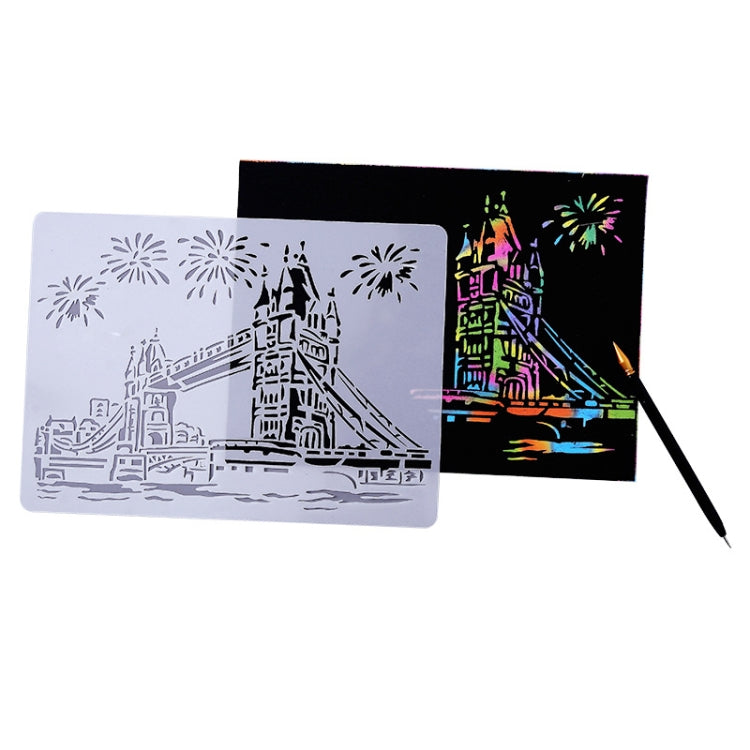 1 Paris Tower Construction Series Painting Template Theme City A4 Label Template - Art Supplies by buy2fix | Online Shopping UK | buy2fix