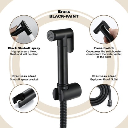 Small Shower Nozzle Toilet Rover Set, Specification: Sprinkler+Base+1.5m Telephone Line - Shower Head by buy2fix | Online Shopping UK | buy2fix