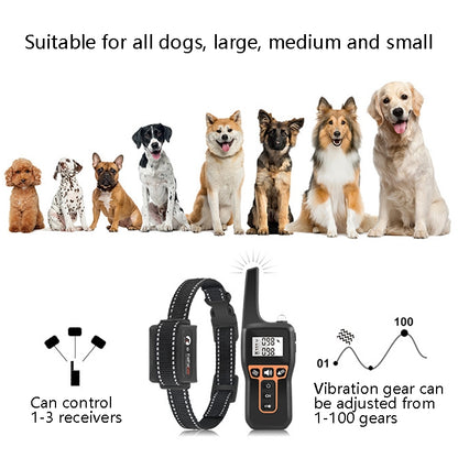 PaiPaitek PD529V-1 Training Dog Anti-Barking Device Vibration Collar 1000M Remote Control Distance Pet Training Supplies - Training Aids by PaiPaitek | Online Shopping UK | buy2fix