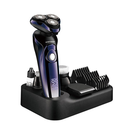 Sportsman SM-530 Electric Men Shaving Knife Multi-Function Base Charging Digital Water Washing Razor, Specification: USB(Purple) - Electric Shavers by SPORTSMAN | Online Shopping UK | buy2fix