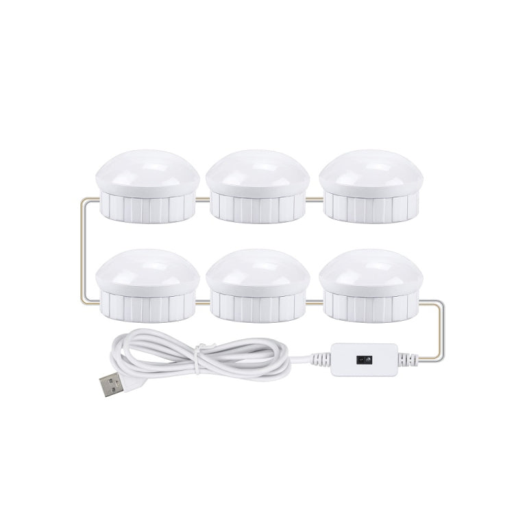 LED Makeup Mirror Light Beauty Fill Light Hand Sweep Sensor Mirror Front Light, Power source: 6 Bulbs(Natural White) - Sensor LED Lights by buy2fix | Online Shopping UK | buy2fix