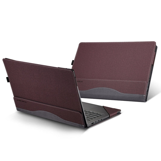 For Samsung Galaxy Book 3 Pro 360 16 Inch Leather Laptop Anti-Fall Protective Case(Wine Red) - 15.6 - 17 inch by buy2fix | Online Shopping UK | buy2fix