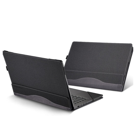 For Samsung Galaxy Book 4 Pro 16 Inch Leather Laptop Anti-Fall Protective Case(Black) - 15.6 - 17 inch by buy2fix | Online Shopping UK | buy2fix